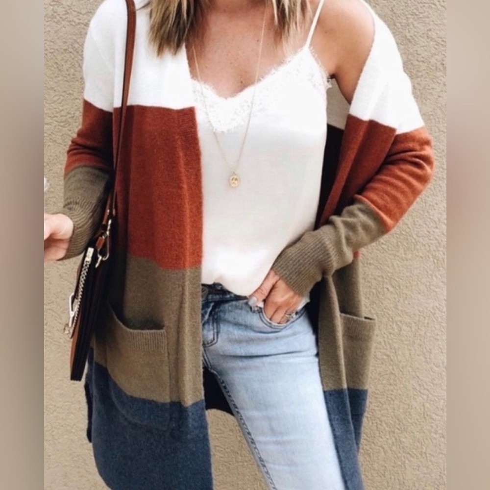 Madewell Kent Colorblock Cardigan Sweater Merino Wool Nylon Small